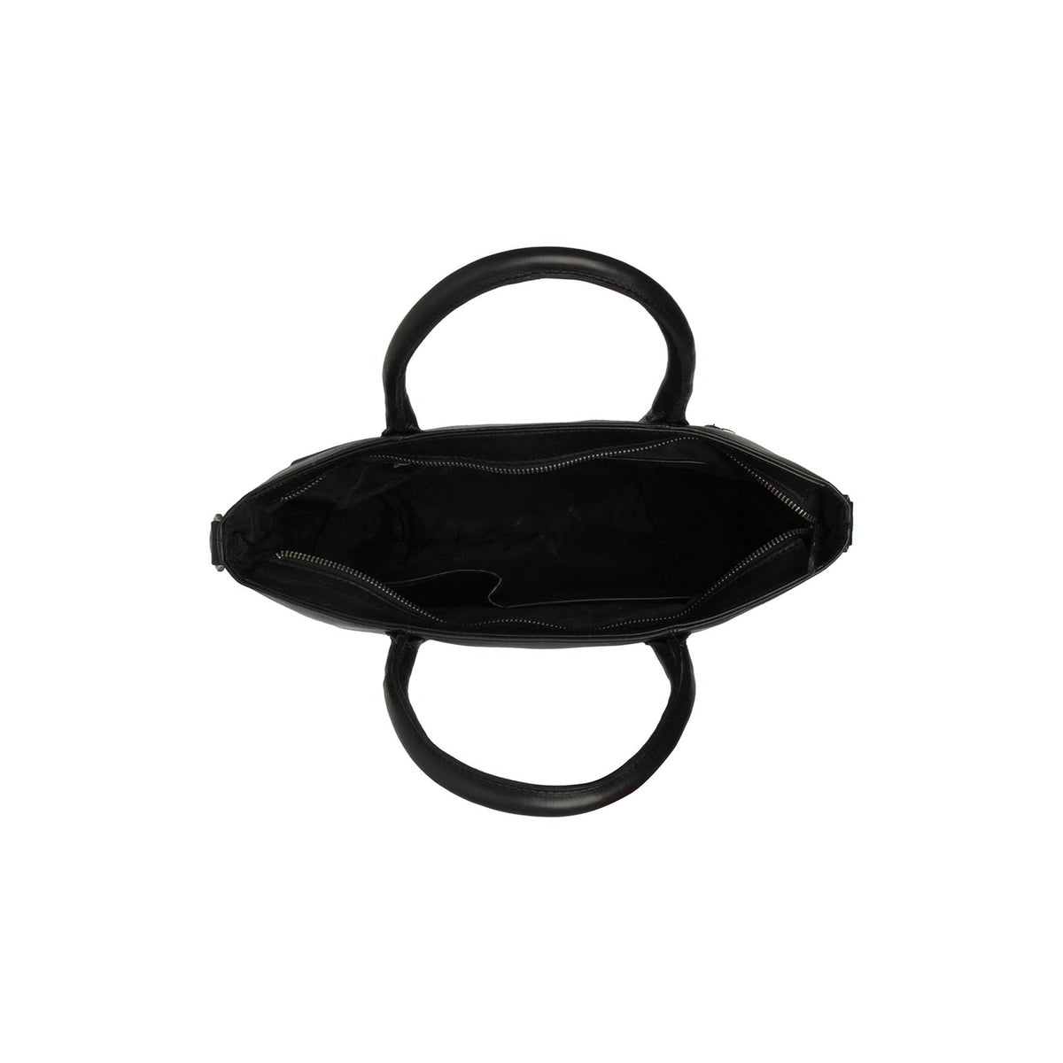 
Pergamino Borsa a mano in pelle pieno fiore - Vista laterale che mostra il taglio ergonomico delle maniche