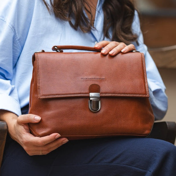 Renata Full-Grain Leather Handbag da Donna – Vista prodotto alternativa 2