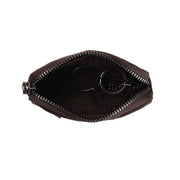 Tailored Rib Cuffs &amp; Hem Craftsmanship Construction Detail on Corey Full-Grain Leather Key Case da Donna