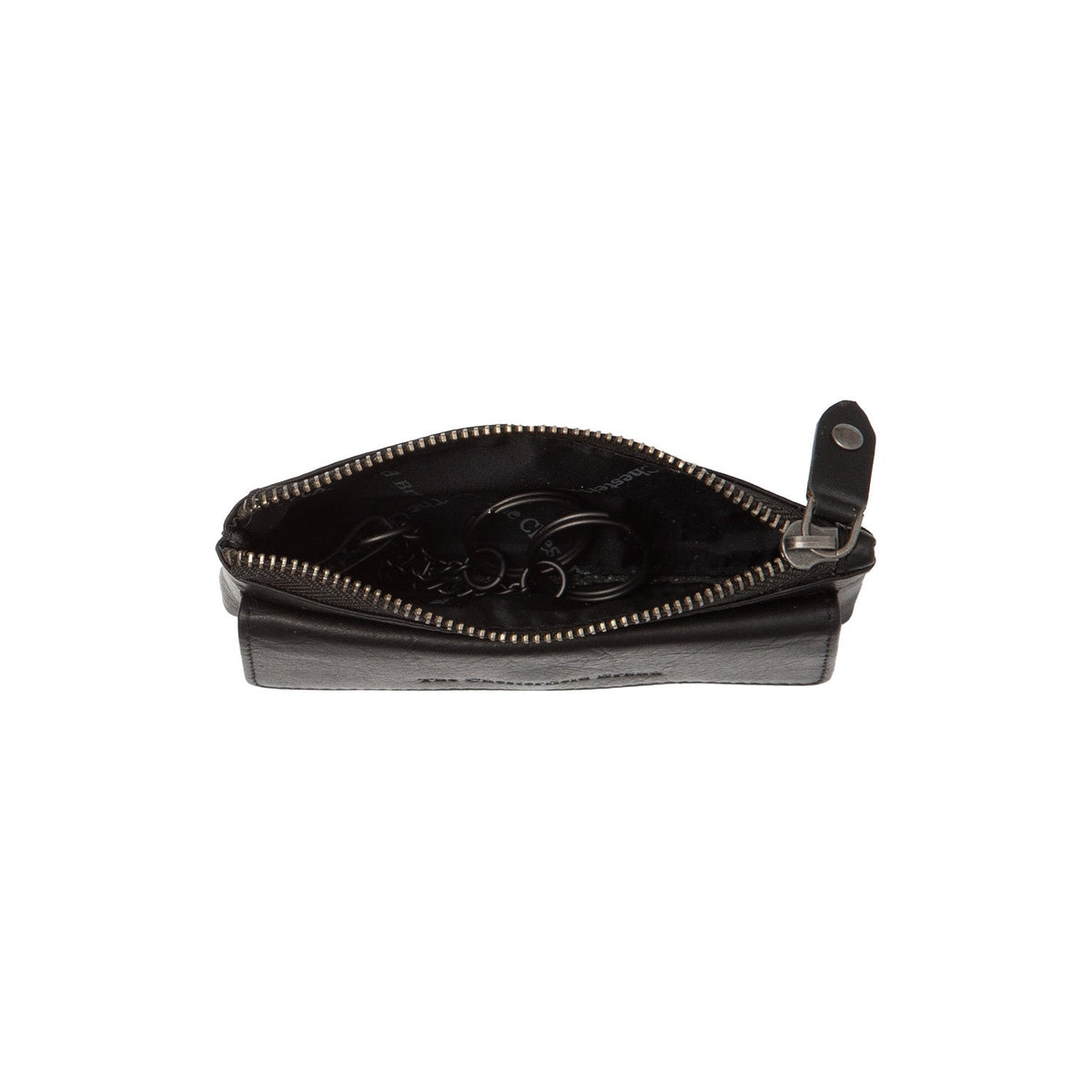 Violette Full-Grain Leather Key Case da Donna - Lateral Side Profile View Showing Sleeve Cut &amp; Athletic Taper Fit