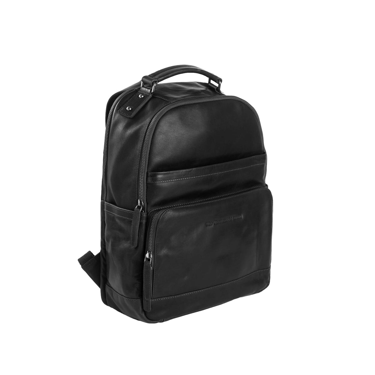 Austin Full-Grain Leather Laptop Backpack da Donna in Classic 100% Full-Grain Leather - Full Exterior Front Profile View | Acquista online