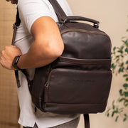 Austin Full-Grain Leather Laptop Backpack da Donna – Vista prodotto alternativa 2