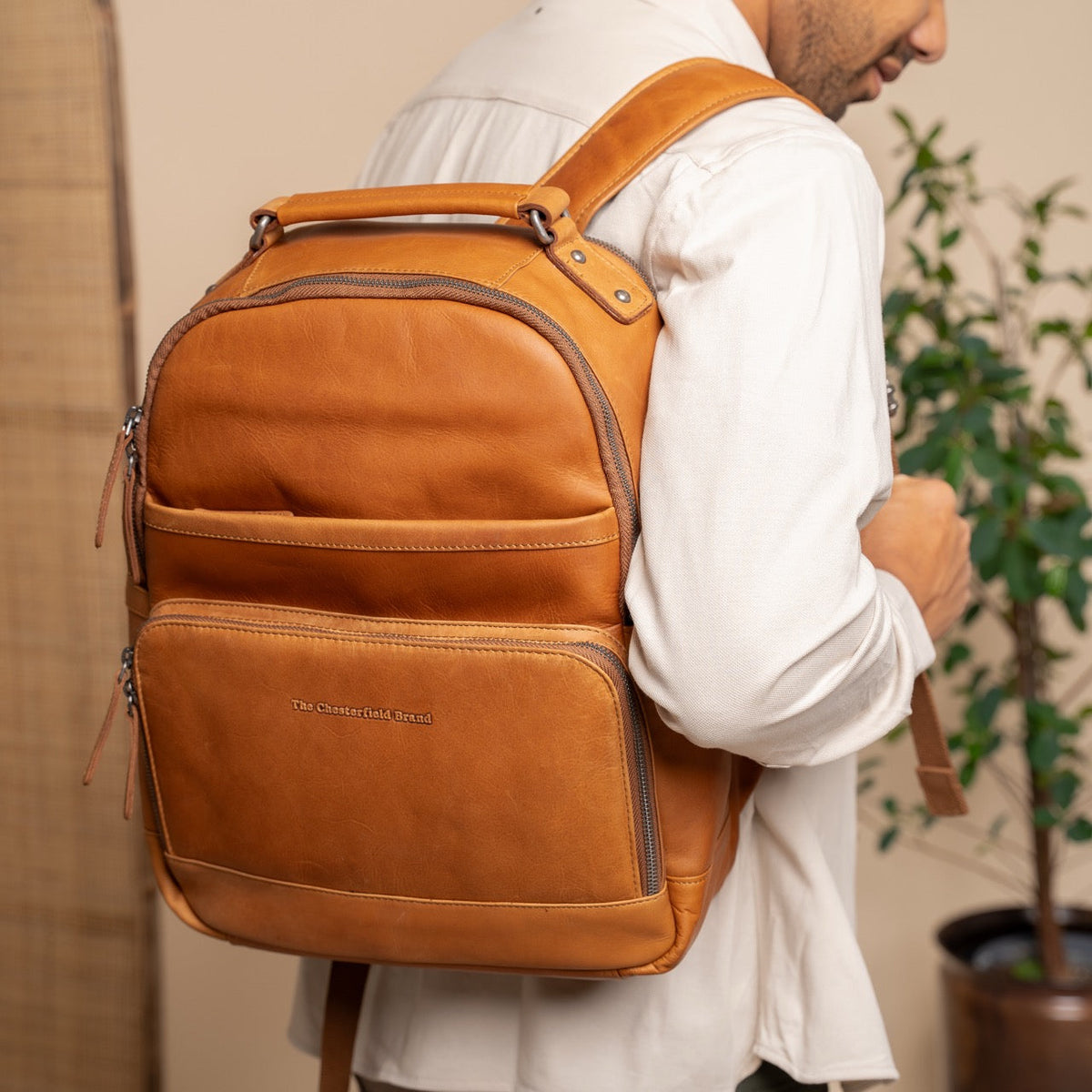 Austin Full-Grain Leather Laptop Backpack da Donna – Vista prodotto alternativa 2