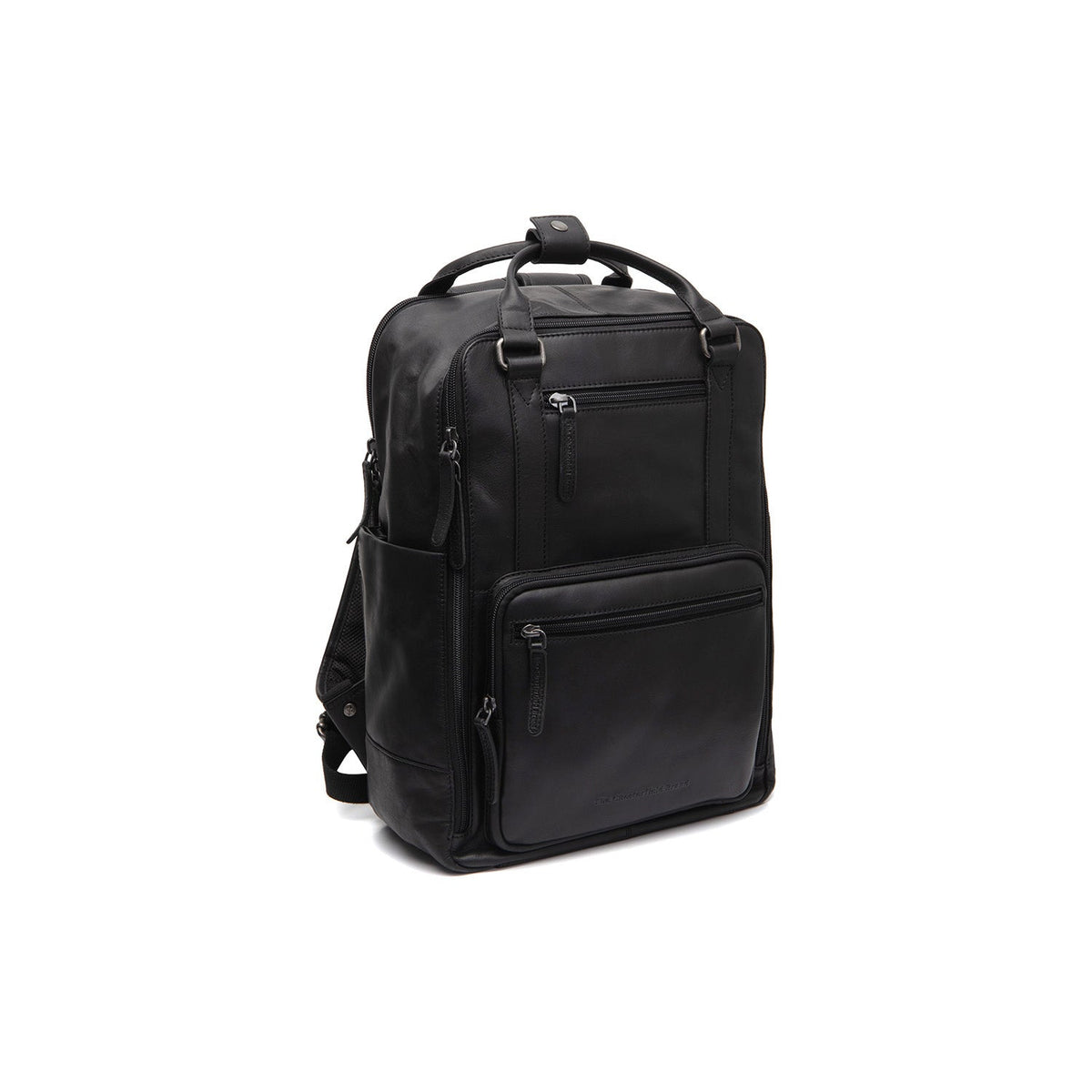 Calden Full-Grain Leather Laptop Backpack da Donna in Classic 100% Full-Grain Leather - Full Exterior Front Profile View | Acquista online