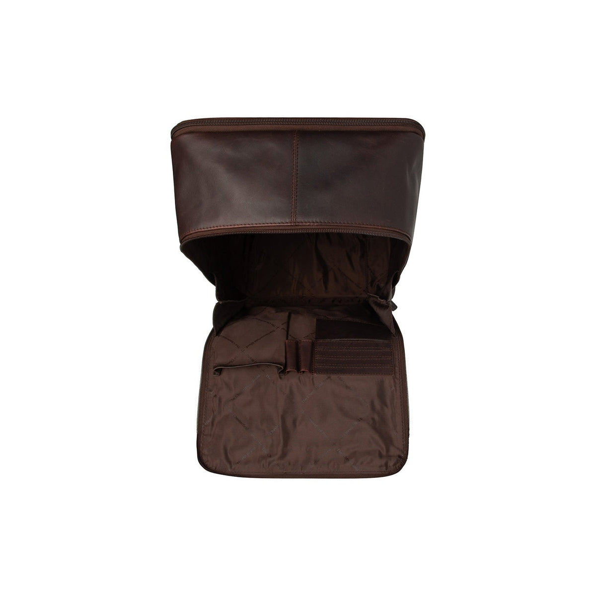 Brown Leather Laptop Backpack Calden, detail view 3