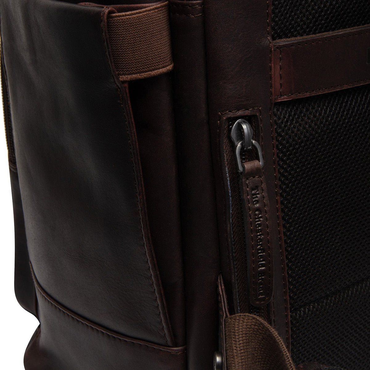 Brown Leather Laptop Backpack Calden, detail view 4