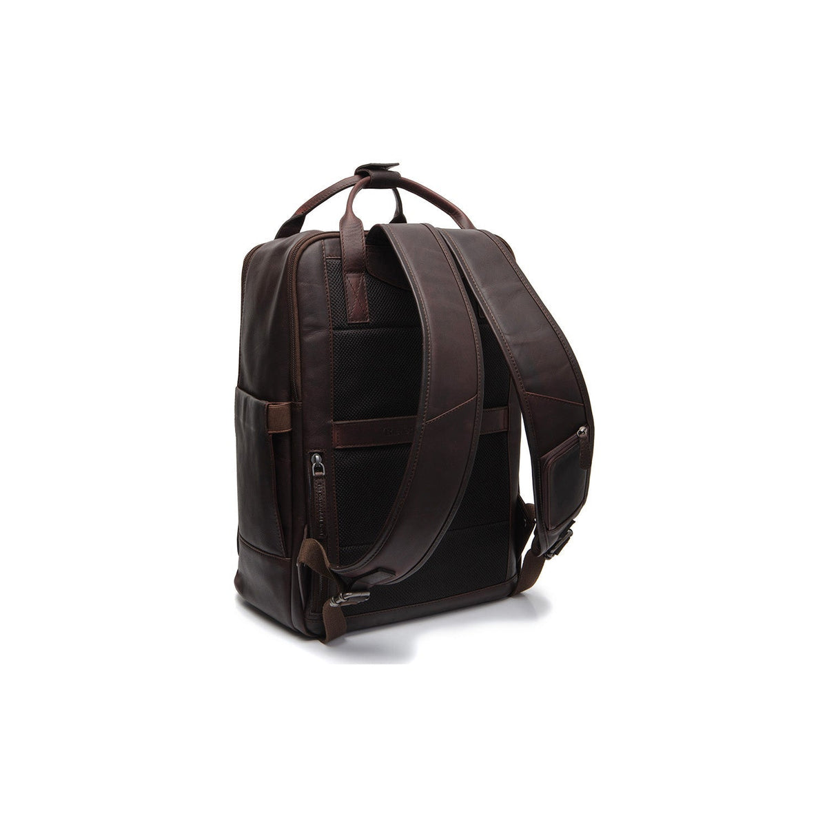 Brown Leather Laptop Backpack Calden, detail view 6