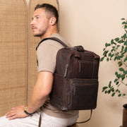 Calden Full-Grain Leather Laptop Backpack da Donna – Vista prodotto alternativa 2