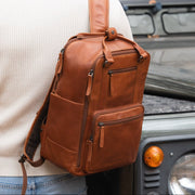 Calden Full-Grain Leather Laptop Backpack da Donna – Vista prodotto alternativa 2
