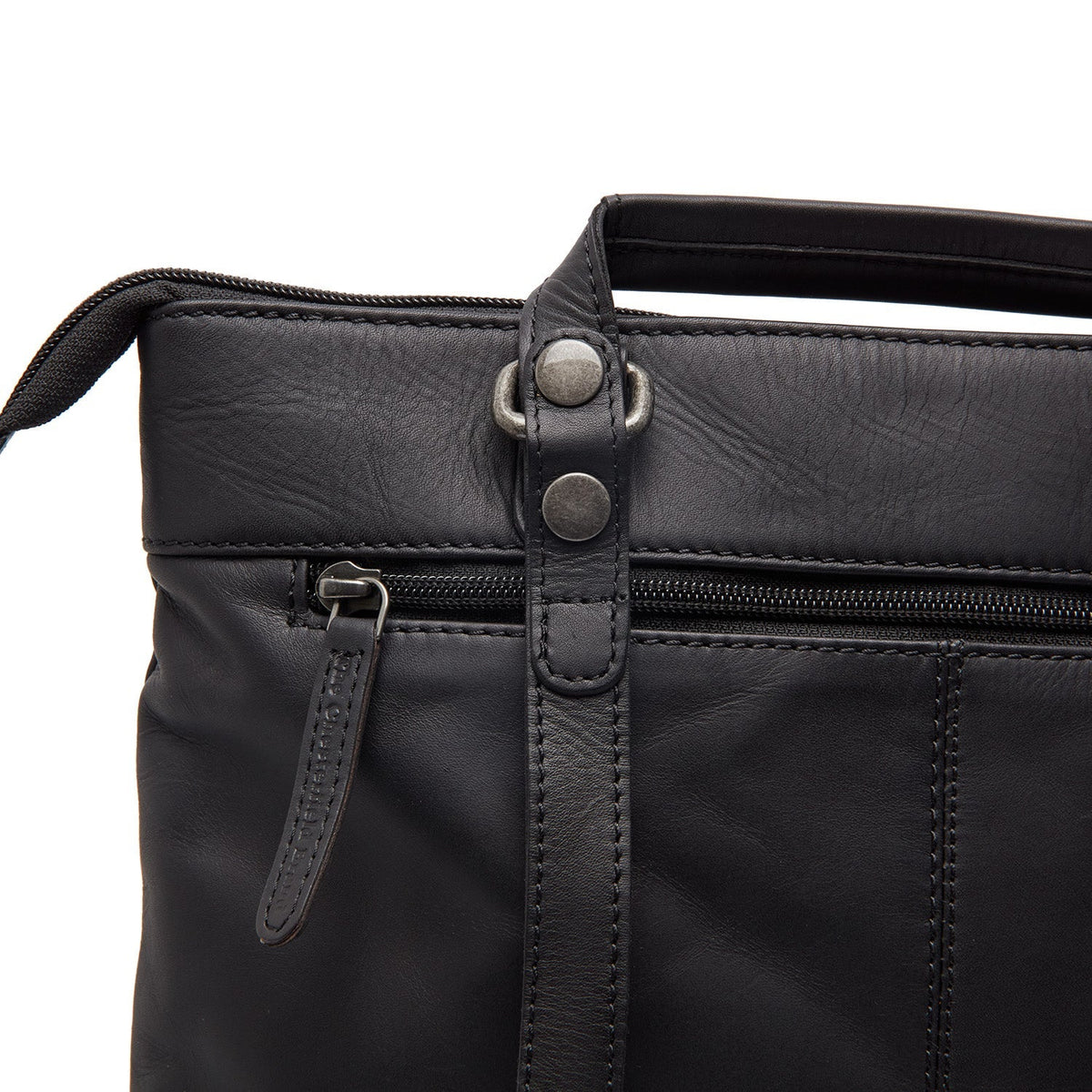 Caldero Full-Grain Leather Laptop Backpack da Donna - Structured Side Profile Showing Gusset Depth &amp; Expansion Capacity