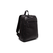 Detroit Full-Grain Leather Laptop Backpack da Donna in Classic 100% Full-Grain Leather - Full Exterior Front Profile View | Acquista online
