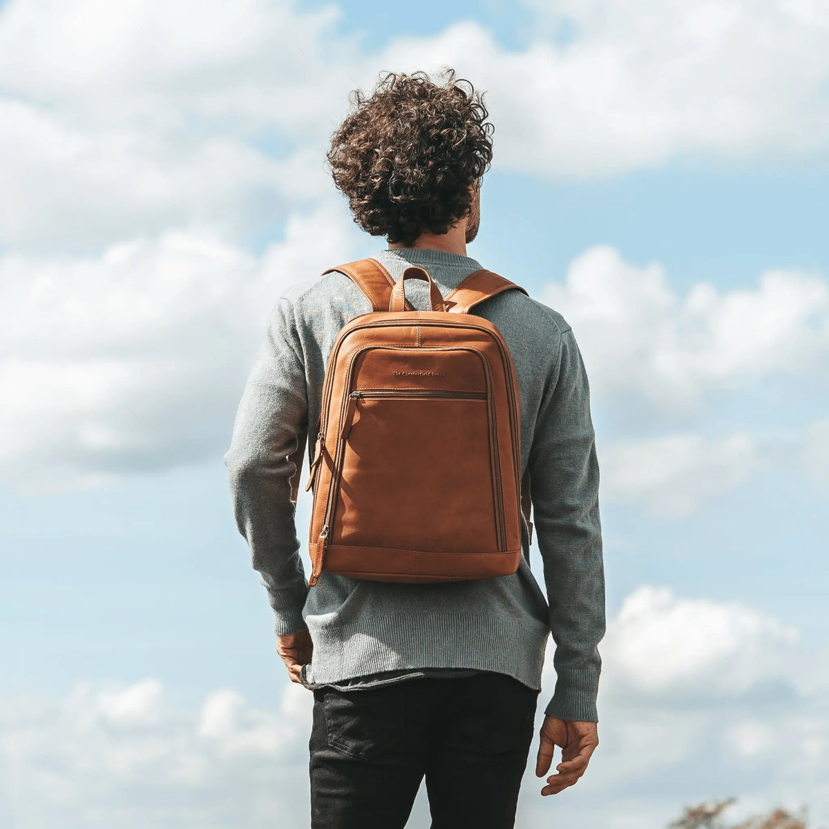 Detroit Full-Grain Leather Laptop Backpack da Donna – Vista prodotto alternativa 3
