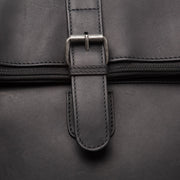 Solid Antique Brass Hardware &amp; Heavy-Duty Dual Zipper Detail on Larsson Full-Grain Leather Laptop Backpack da Donna