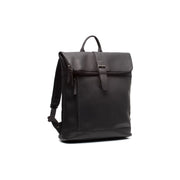 Larsson Full-Grain Leather Laptop Backpack da Donna in Classic 100% Full-Grain Leather - Full Exterior Front Profile View | Acquista online
