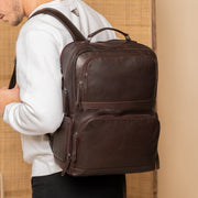 Lennox Full-Grain Leather Laptop Backpack da Donna – Vista prodotto alternativa 2