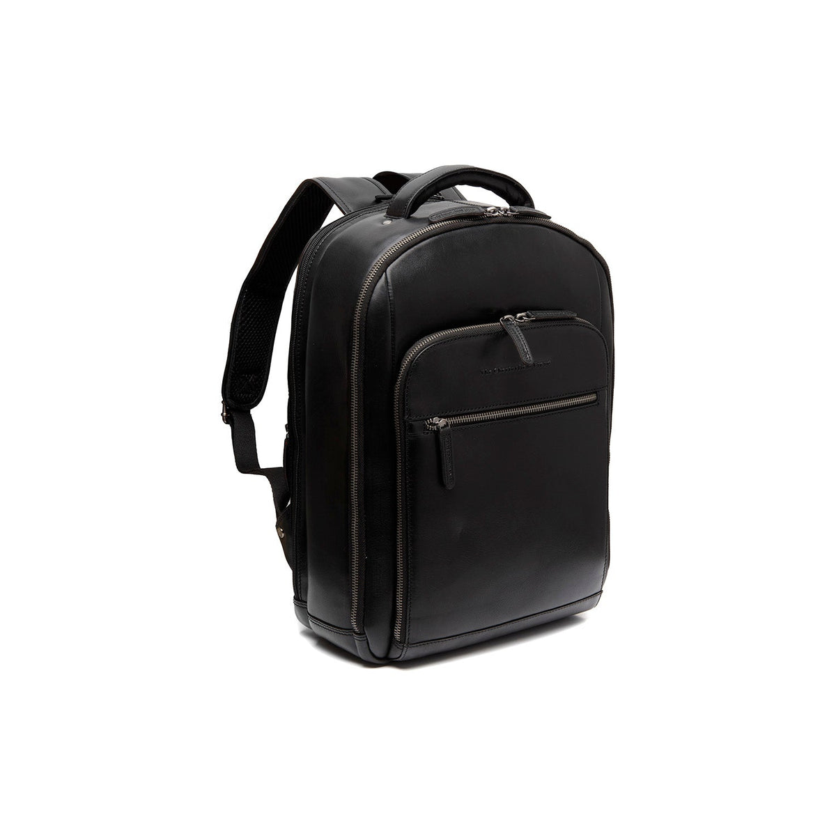 Maggiore Full-Grain Leather Laptop Backpack da Uomo in Classic 100% Full-Grain Leather - Full Exterior Front Profile View | Acquista online