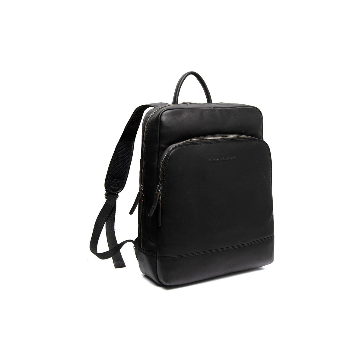 Nicola Full-Grain Leather Laptop Backpack da Donna in Classic 100% Full-Grain Leather - Full Exterior Front Profile View | Acquista online
