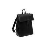 Savona Full-Grain Leather Laptop Backpack da Donna in Classic 100% Full-Grain Leather - Full Exterior Front Profile View | Acquista online