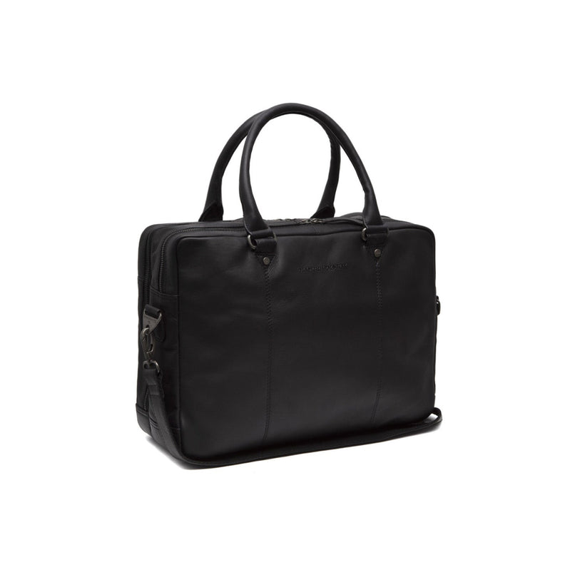 Boston Full-Grain Leather Laptop Bag da Uomo