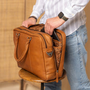 Boston Full-Grain Leather Laptop Bag da Uomo – Vista prodotto alternativa 3