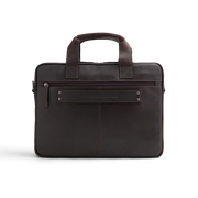 Brown Leather Laptop Bag Calvi, detail view 11