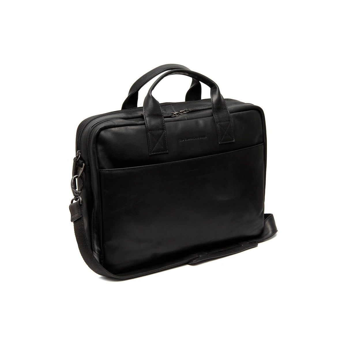 Frazer Full-Grain Leather Laptop Bag da Donna in Classic 100% Full-Grain Leather - Full Exterior Front Profile View | Acquista online