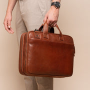 Iseo Full-Grain Leather Laptop Bag da Uomo – Vista prodotto alternativa 3