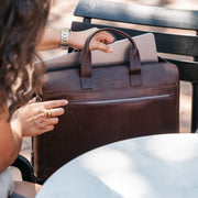 Levanto Full-Grain Leather Laptop Bag da Donna – Vista prodotto alternativa 2