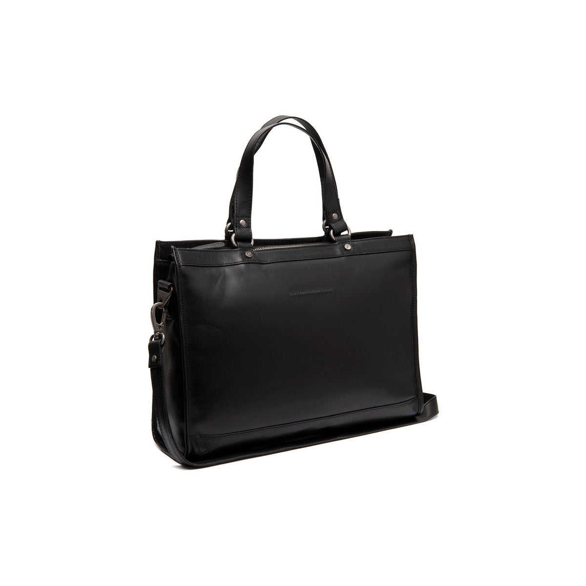 Manly Full-Grain Leather Laptop Bag da Donna in Classic 100% Full-Grain Leather - Full Exterior Front Profile View | Acquista online