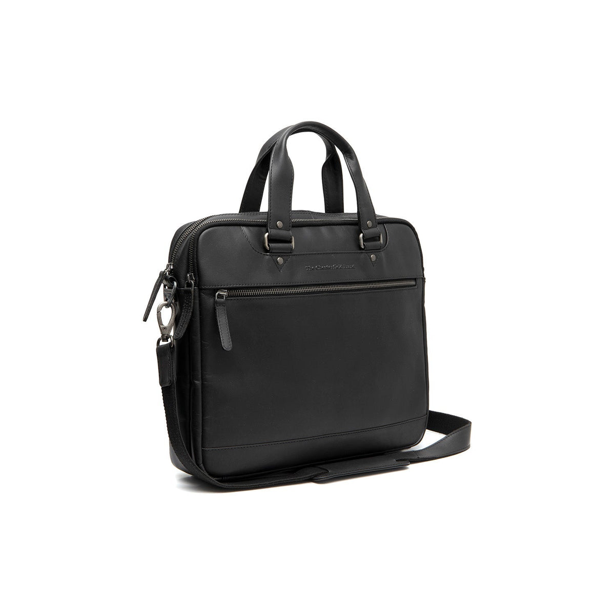 Montara Full-Grain Leather Laptop Bag da Donna in Classic 100% Full-Grain Leather - Full Exterior Front Profile View | Acquista online