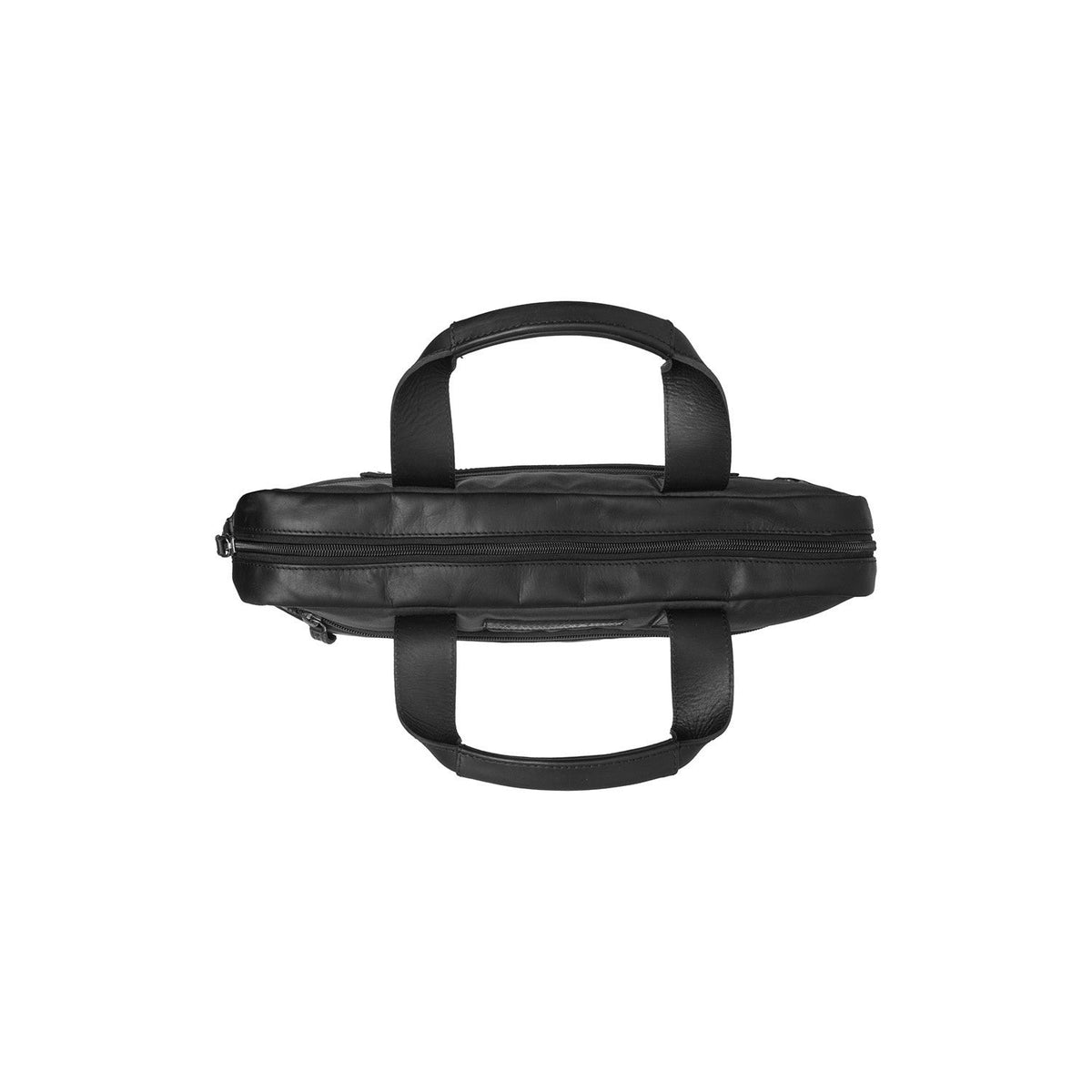 Narvik Full-Grain Leather Laptop Bag da Donna - Structured Side Profile Showing Gusset Depth &amp; Expansion Capacity