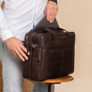Ryan Full-Grain Leather Laptop Bag da Uomo – Vista prodotto alternativa 2