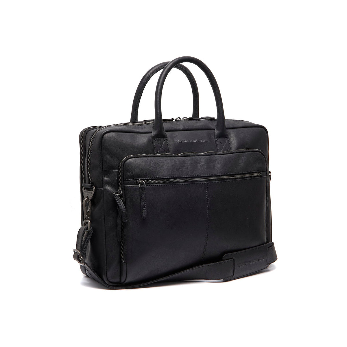 Tacama Full-Grain Leather Laptop Bag da Donna in Classic 100% Full-Grain Leather - Full Exterior Front Profile View | Acquista online