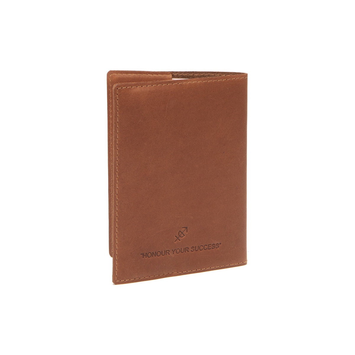 Cognac Leather Passport Case da Donna, detail view 1