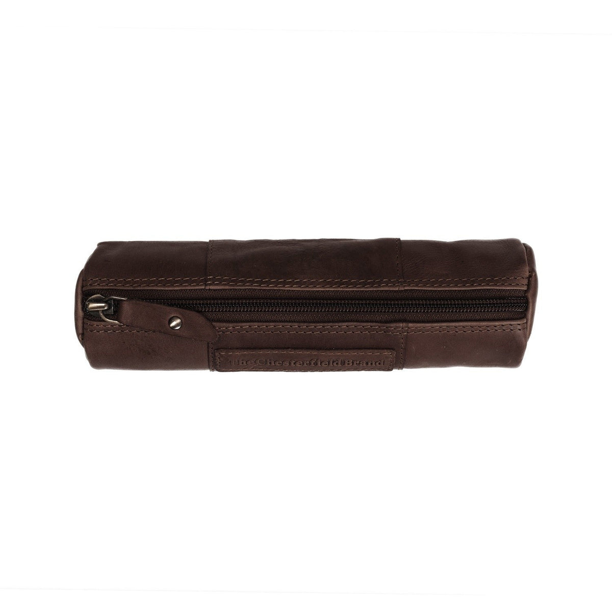 Brown Leather Pencil Case Lea da Donna, detail view 1