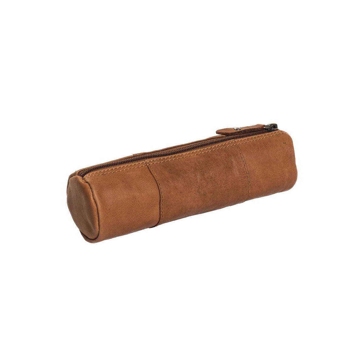 Cognac Leather Pencil Case Lea da Donna, detail view 5