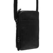 Alesund Full-Grain Leather Phone Bag da Donna in Classic 100% Full-Grain Leather - Vista frontale e linea su misura | Acquista online