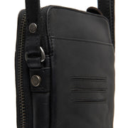 Alesund Full-Grain Leather Phone Bag da Donna - Lateral Side Profile View Showing Sleeve Cut &amp; Athletic Taper Fit