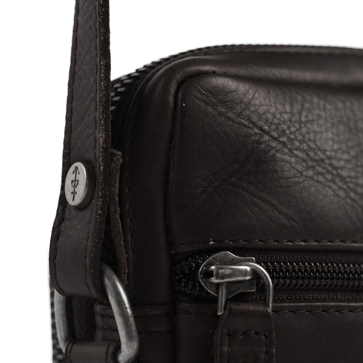 
Brown Leather Phone Bag Hamilton, detail view 4