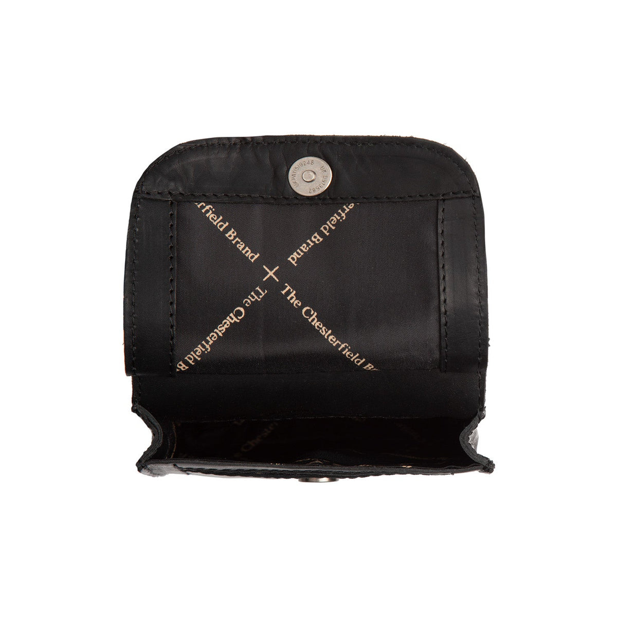 Dettaglio ravvicinato of Classic Collar &amp; Heavy-Duty Zipper Hardware on Nebra Full-Grain Leather Phone Bag da Donna