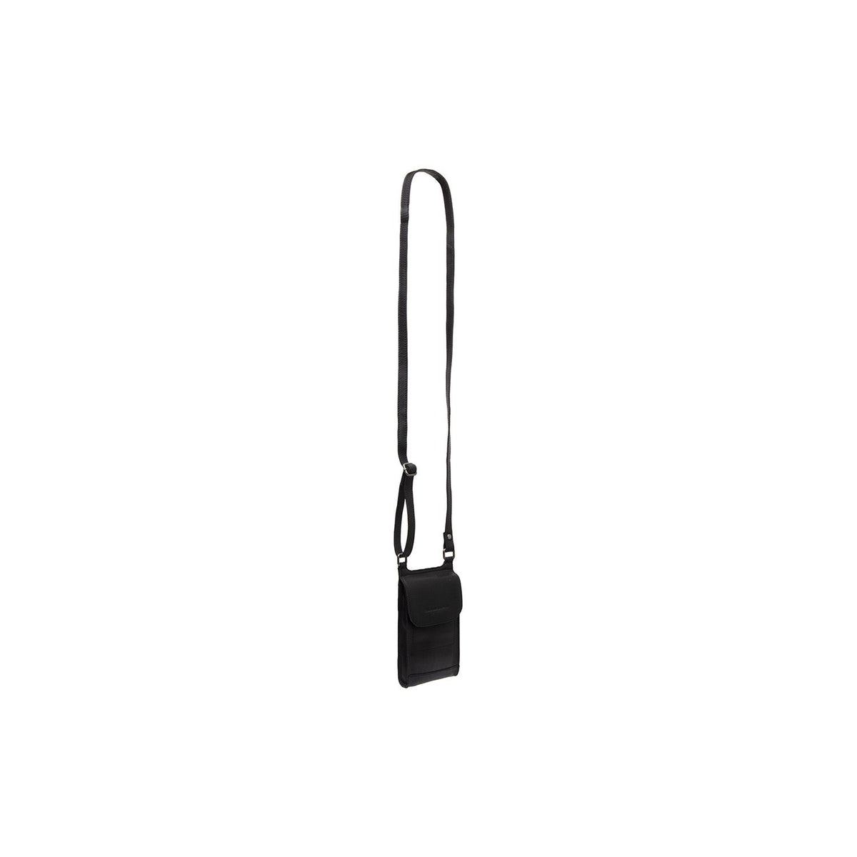 Styled Fit Perspective of Nebra Full-Grain Leather Phone Bag da Donna on Model - Natural Daylight Drape