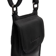 Nebra Full-Grain Leather Phone Bag da Donna - Lateral Side Profile View Showing Sleeve Cut &amp; Athletic Taper Fit