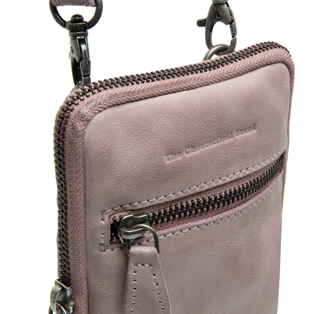 Authentic 100% Full-Grain Leather Grain Texture &amp; Heavy-Duty Seam Stitching Detail