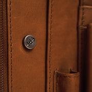Cognac Leather Portfolio Barnet da Donna, detail view 4