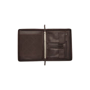 Styled Fit Perspective of Leather Portfolio Moreton da Donna on Model - Natural Daylight Drape