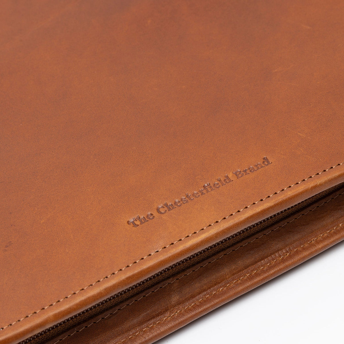 Cognac Leather Portfolio Moreton da Donna, detail view 3