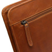 Cognac Leather Portfolio Moreton da Donna, detail view 4