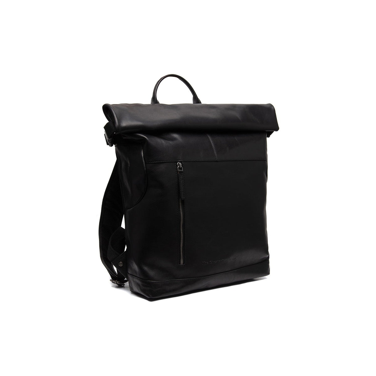 Liverpool Full-Grain Leather Roll-top Backpack da Donna in Classic 100% Full-Grain Leather - Full Exterior Front Profile View | Acquista online