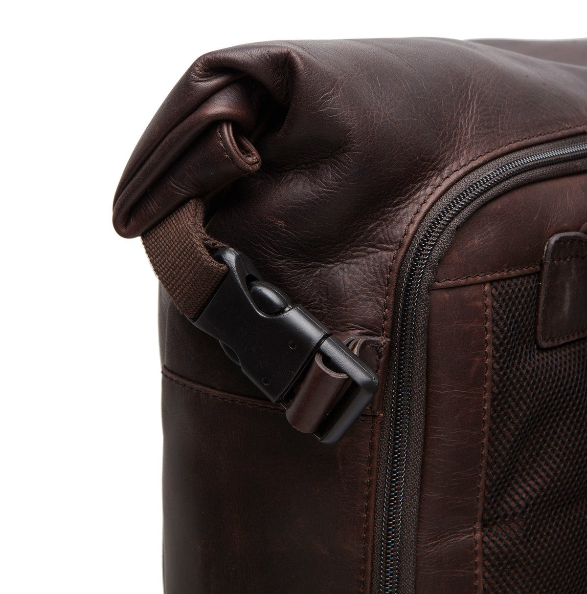 Liverpool Full-Grain Leather Roll-top Backpack da Donna – Vista prodotto alternativa 3