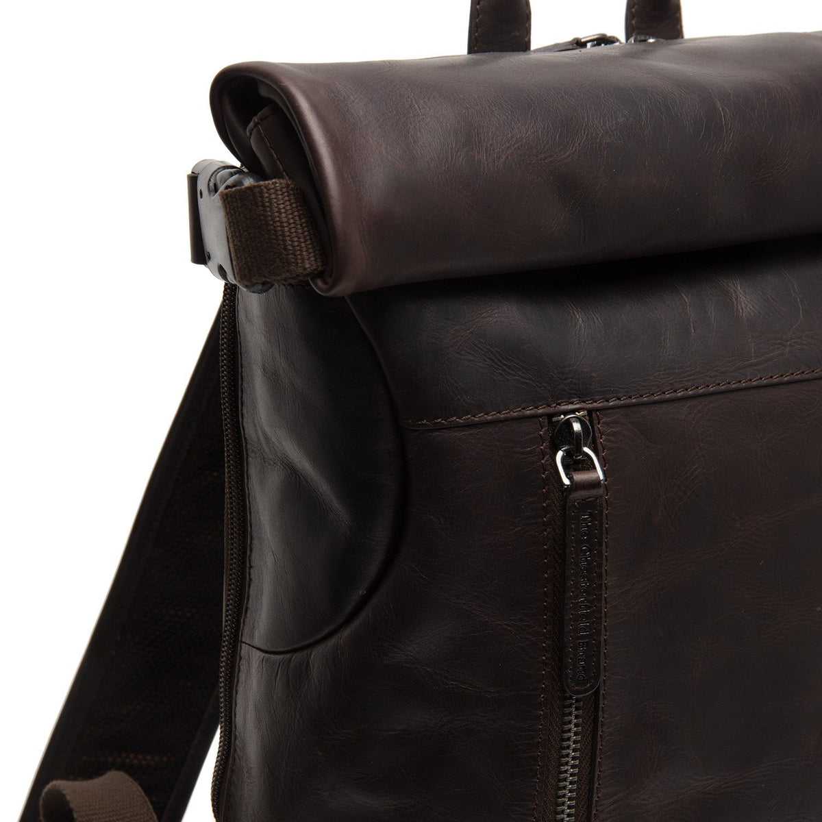 Mazara Full-Grain Leather Roll-top Backpack da Donna – Vista prodotto alternativa 2
